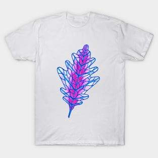 Pink Leaf Skeleton Watercolour T-Shirt